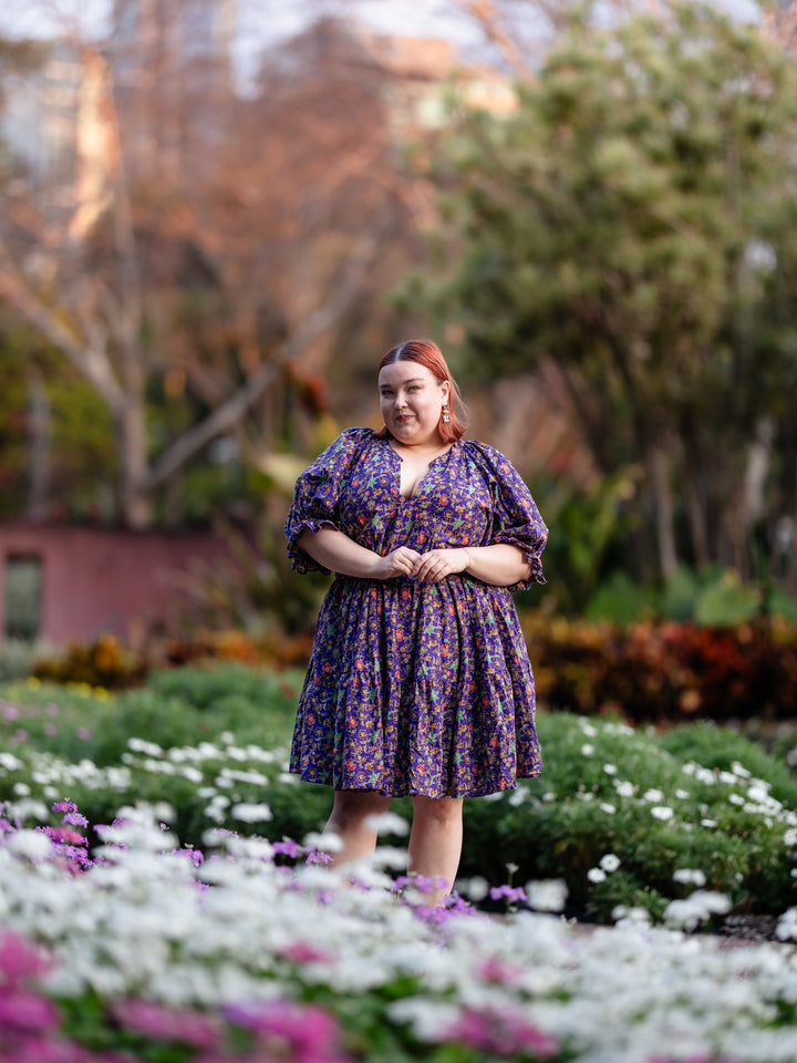 Henni Batik Mini Dress - Tamblingan Print