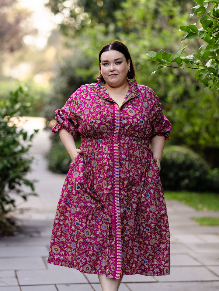 Cinta Batik Midi Dress - Komodo Print
