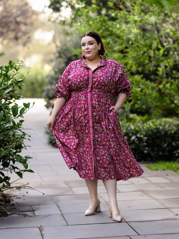 Cinta Batik Midi Dress - Komodo Print