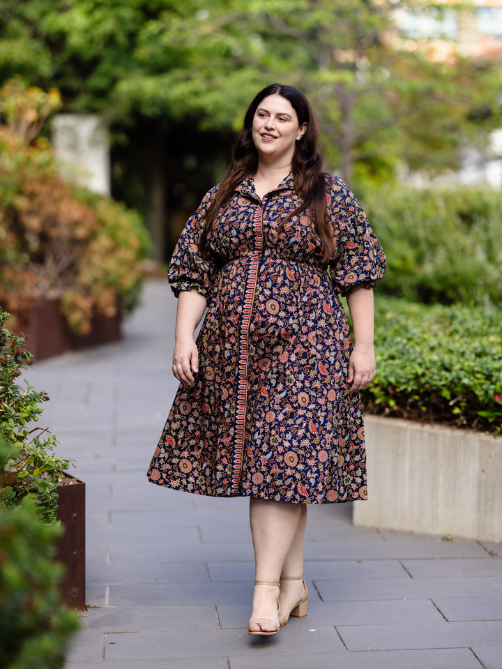 Cinta Batik Midi Dress - Flores Print