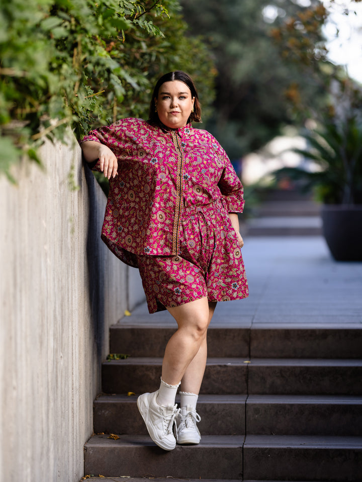 Nuri Oversized Batik Shirt - Komodo Print