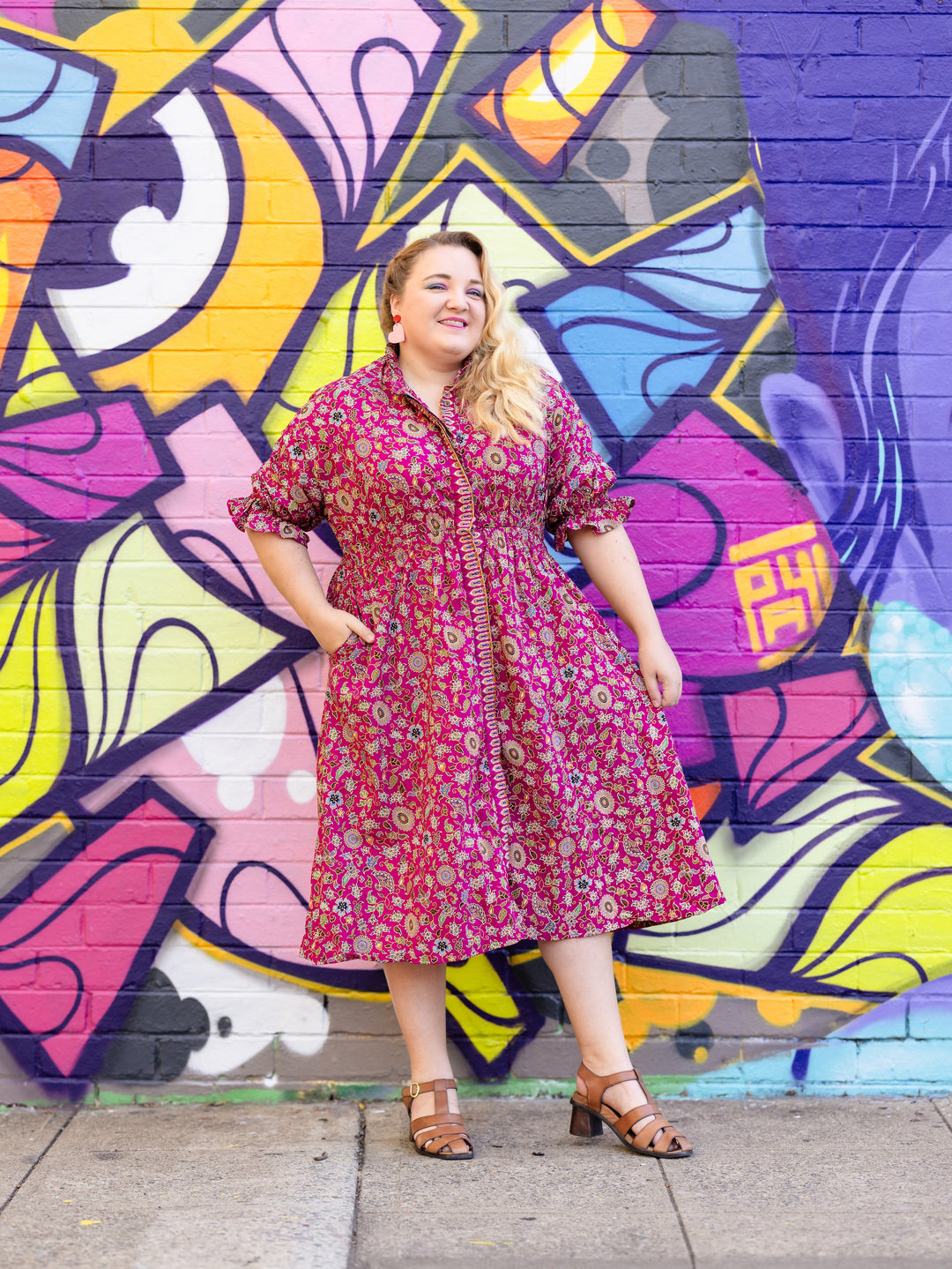 Cinta Batik Midi Dress - Komodo Print