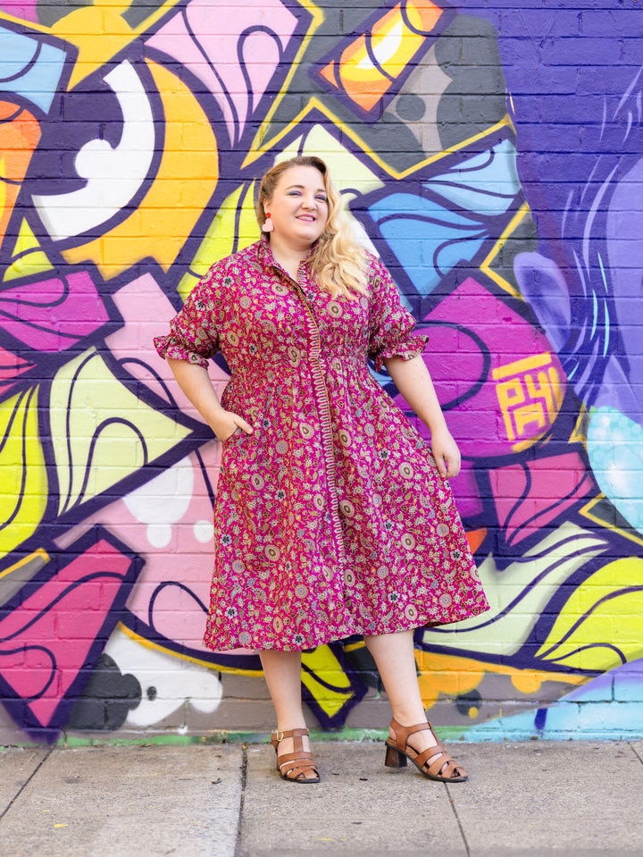 Cinta Batik Midi Dress - Komodo Print