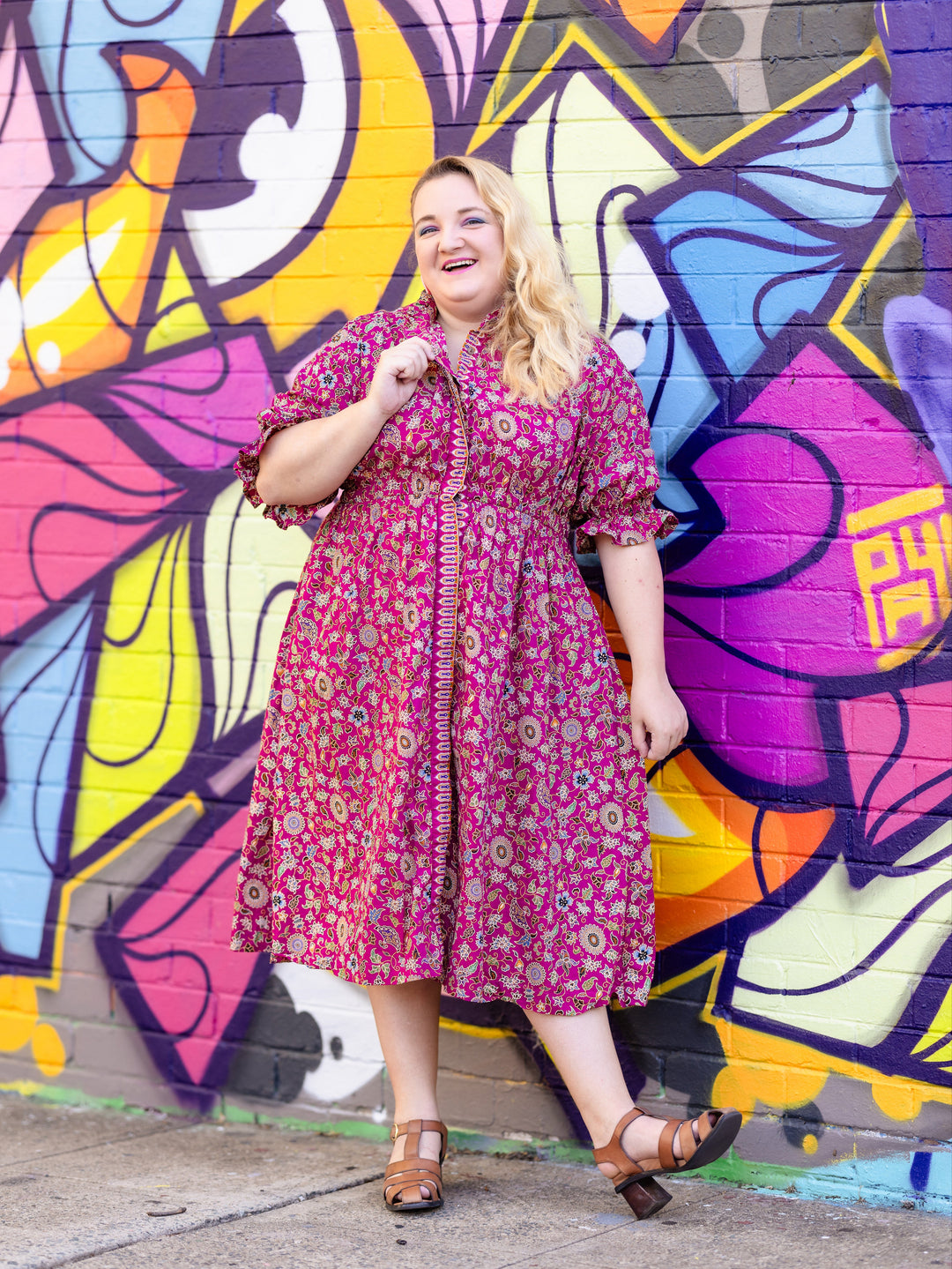 Cinta Batik Midi Dress - Komodo Print