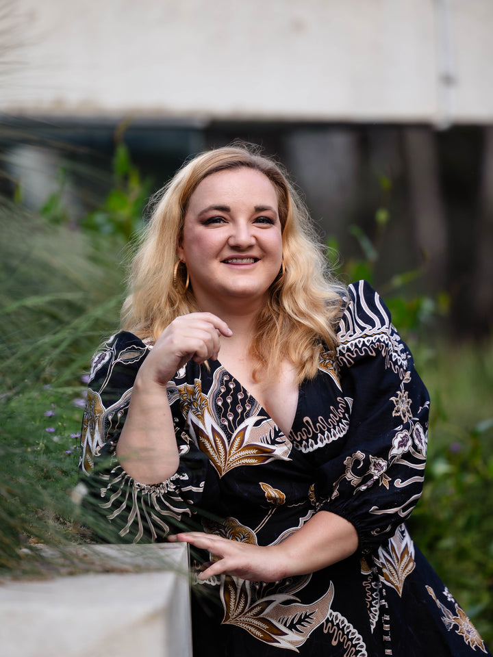 Amrita Batik Maxi Wrap Dress - Rinjani Print