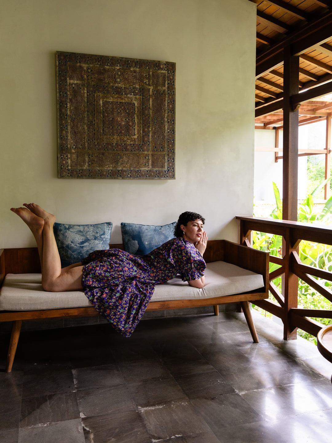 Henni Batik Mini Dress - Tamblingan Print