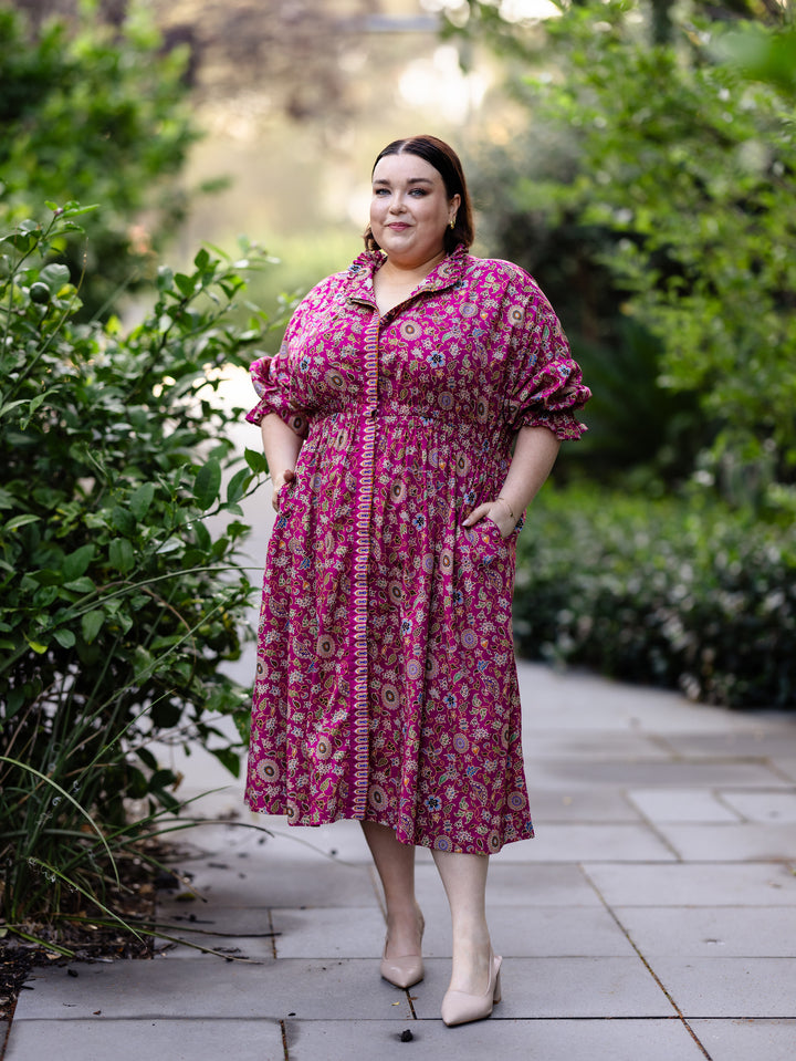 Cinta Batik Midi Dress - Komodo Print