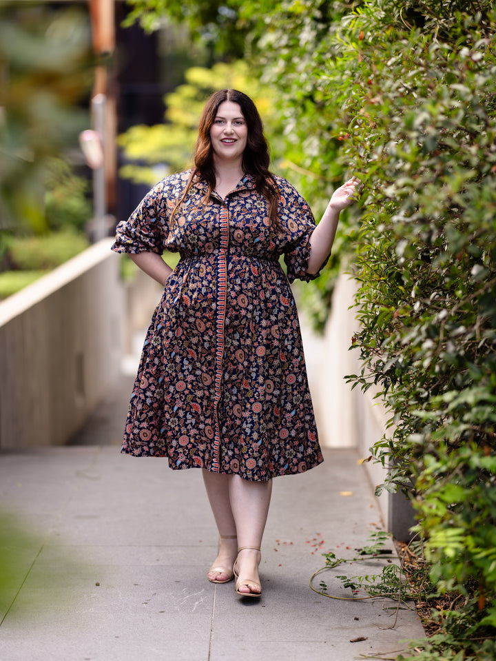 Cinta Batik Midi Dress - Flores Print