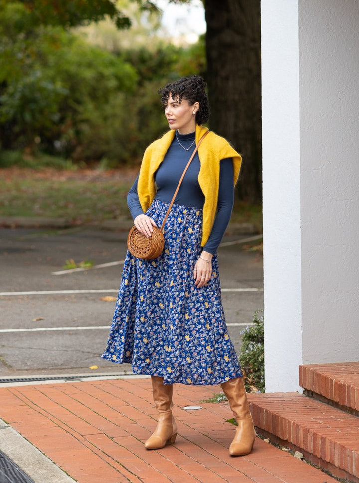 Diah Batik Midi Skirt - Lempuyang Print