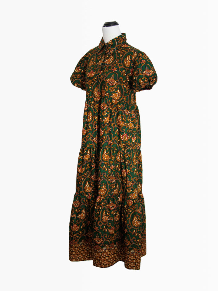 Batik Midi Dress Aulia front view