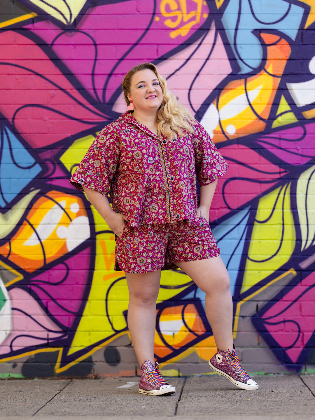 Nuri Oversized Batik Shirt & Ayu Batik Shorts Bundle