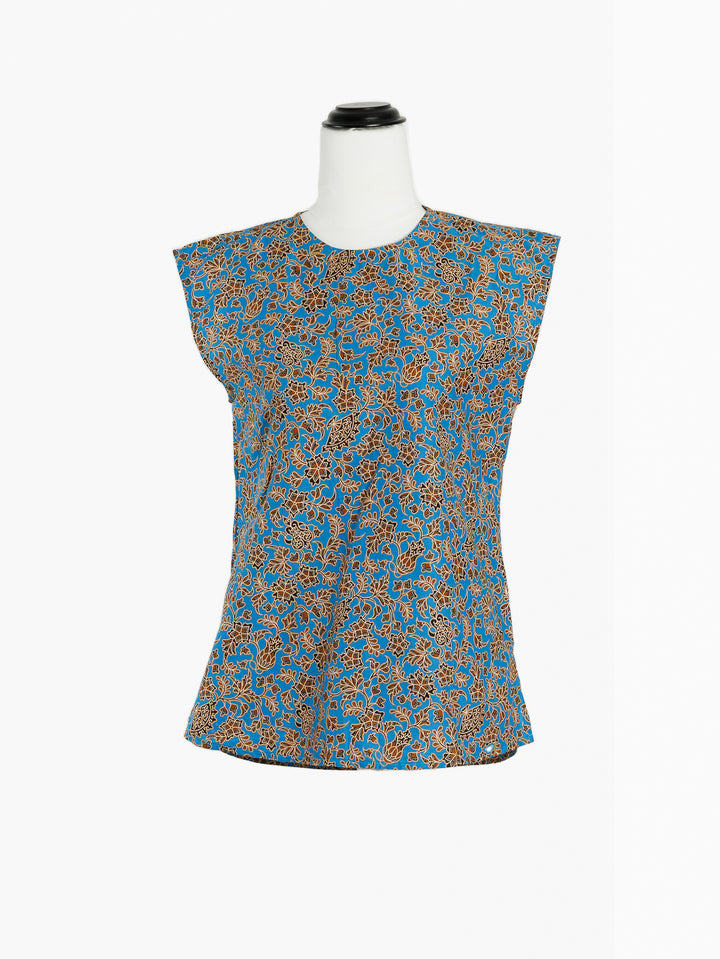 Sita Batik Shell Top - Gembleng Print