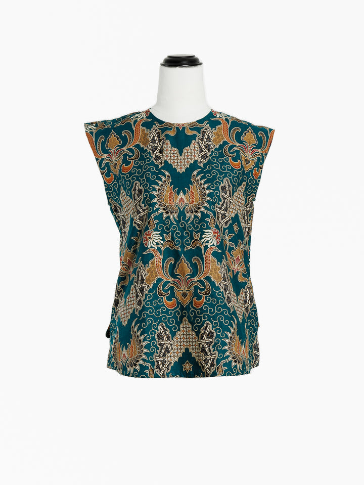 Sita Batik Shell Top - Tegenungan Print